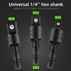 CIGOTU Right Angle Drill Adaptor,4-in-1 Impact Drill Bit Extension,360° Rotatable