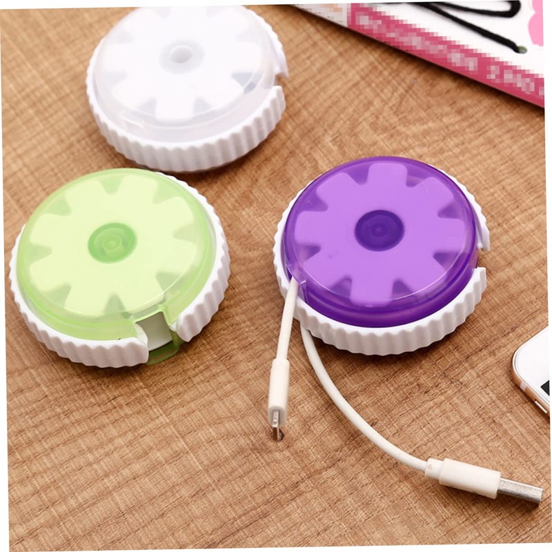 KICHOUSE Headset Cable Storage Box Wire Shortener Winder Compact Cable