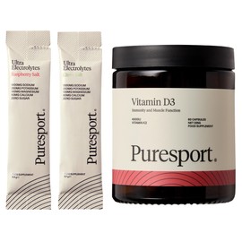 Puresport Puresport Intro Runner's Bundle | 1 x 4000IU Vitamin D3 + K2 (60 Capsules) & 1 x Ultra Electrolytes Discovery Pack (30 Pack) | Optimises Hydration | Supports Bone Health | Boosts Immune Function