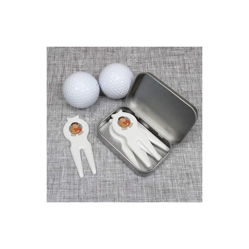 Azeeda 'Cat Dad' Golf Divot Tool/Repair Fork Gift Set (GO00069057)