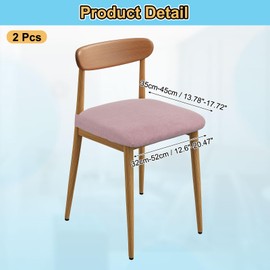 sourcing map Set of 2 Chair Covers for Dining Chairs, Washable Stretch Chair Seat Slipcovers Cushion Protector for Dining Room Hotel Kitchen Banquet, Dark Pink