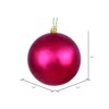 Vickerman 2.4" Christmas Ornament Ball, Berry Red Shiny Finish, Shatterproof