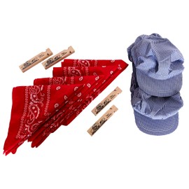 Children's Train Conductor Dress Up - Hat, Whistle, and Bandana (4 SETS)