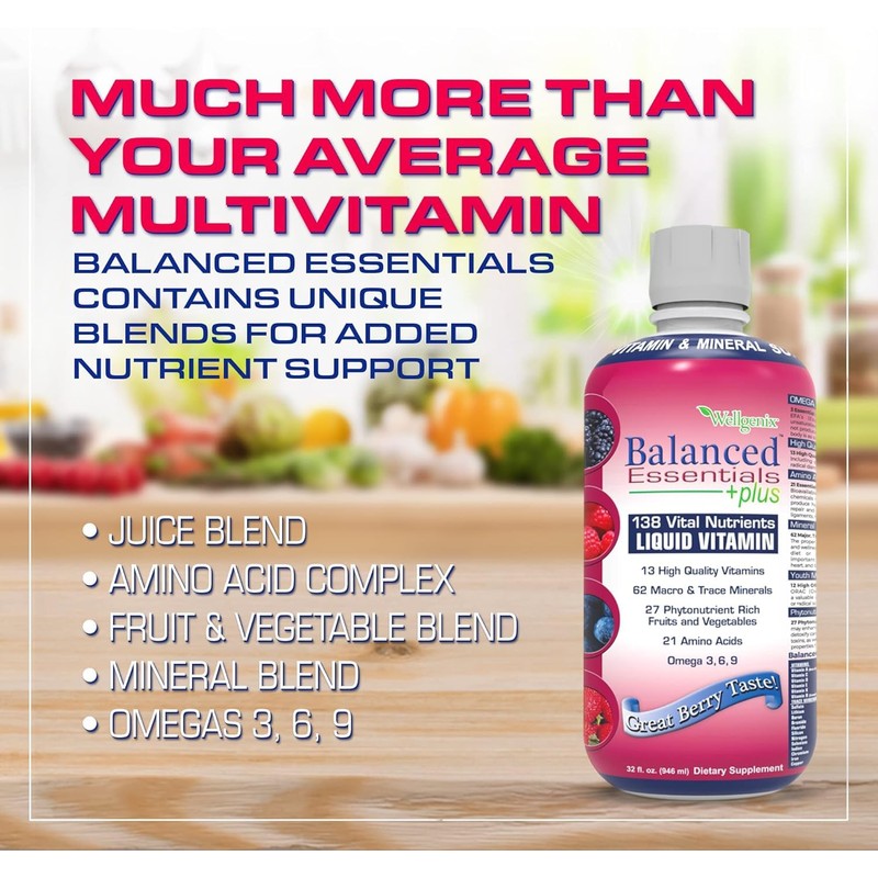Wellgenix Wellgenix Balanced Essentials Liquid Nutritional Supplement, 32 Ounces -
