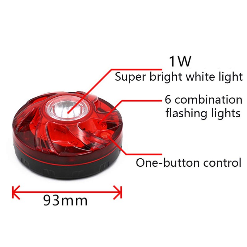 MeiBoAll LED Warning Strobe Light, Red Warning Emergency Led Strobe