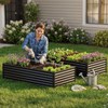 COMHOMA 2 Pack Galvanized Raised Garden Bed,6x3x2ft Large Metal Planter