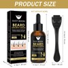 Bartwuchs Kit,Bartwachstum Set mit Dermaroller Bartroller,Bartwuchs Serum Öl/Beard Roller,Beard Growth