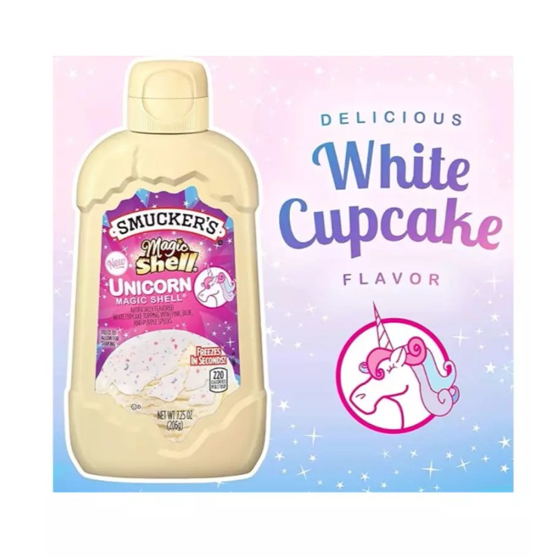 Smuckers Smucker's Magic Shell Unicorn Ice Cream Topping 7.25oz Freezes