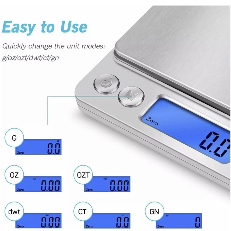 MagicTek Digital Scale 2000g x 0.1g Jewelry Gold Silver Coin