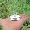 Neosmuk Silver Fishing Magnet Steel Tube Design,2.0inches Large,350lb