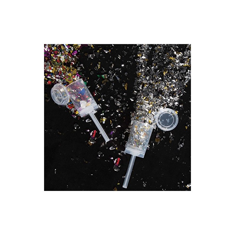 Multicolor Foil Confetti Push Popper - 1 Pc. - Perfect
