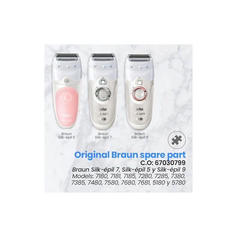 Replacement Epilator Head Compatible with Braun Silk-épil 5, 7 &