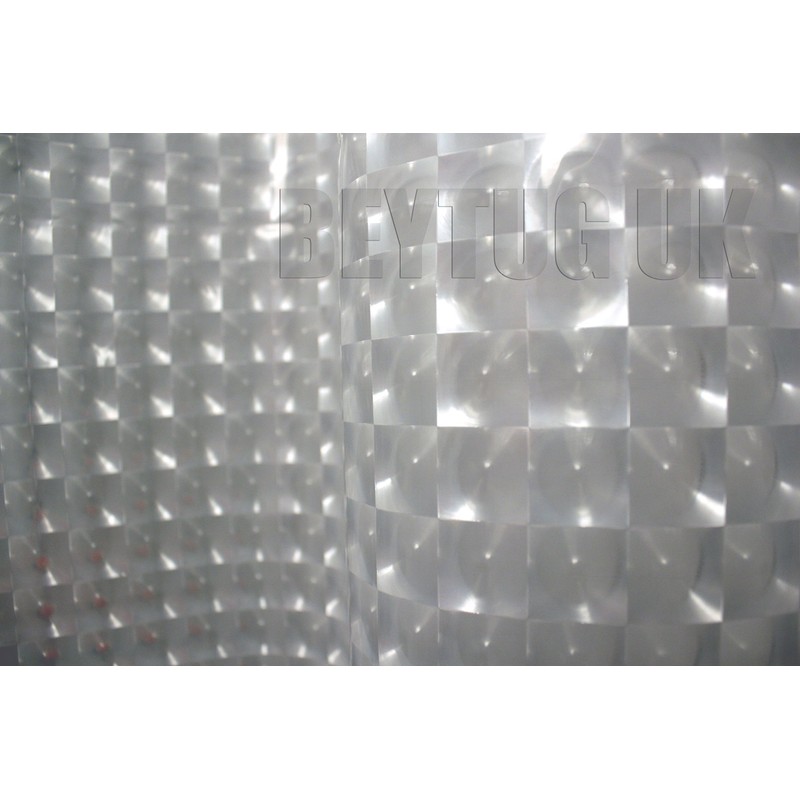 Tropik Home New Transparent 3D PEVA Mosaic Bath Shower Curtain