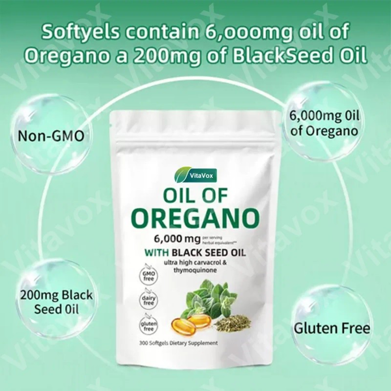 Ofertaaceite De Orégano Puro En Cápsulas Blandas Premium