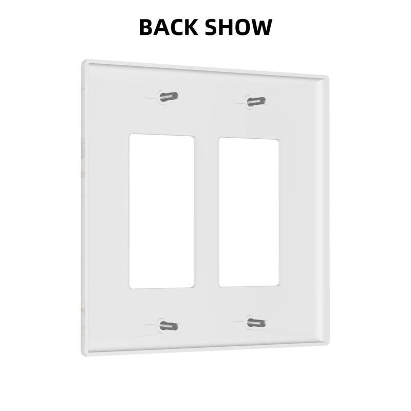 Lhdlnn White Gold Marble Light Switch Cover Decorative Double Rocker