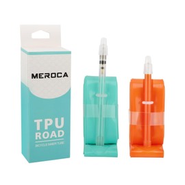 IKUOS TPU Inner Tube 700x 23-32c Ultra-Light Bike Tubes with 45mm Presta Valves for Road Bike/Gravel Bike Orange