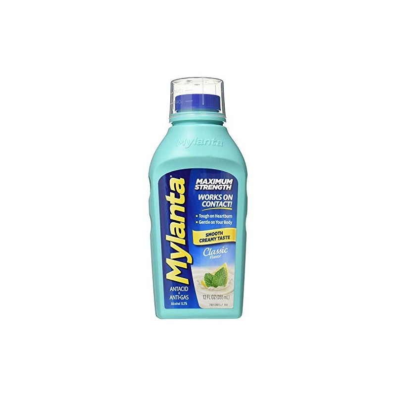 Mylanta Heartburn and Gas Relief, Liquid Antacid, Great New Formula,