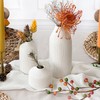 Boho Ceramic White Bud Vases by Kate Aspen (Set of