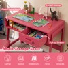Costzon Kids Desk and Chair Set, Wooden Children Table with