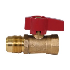Midline Valve GASLxF5812 Premium Brass Gas Ball Valve with 5/8 in. x 1/2 in. Flare x FIP Connections