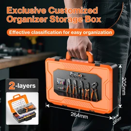 Preciva Crimping Tool for Insulated Terminals Wire Connectors, AWG20-10 Ratchet Crimper with 425 Pcs Insulated Terminals Connectors