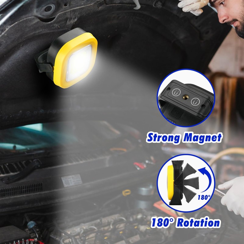 Napatyre Rechargeable LED Work Light,1000 Lumens Magnetic Light with 180°
