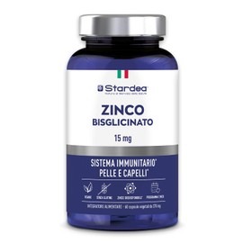 ZINCO BISGLICINATO 15 MG | 60 capsule vegetali | Integratore Capelli, Pelle, Sistema Immunitario | Programma 2 mesi | Caduta Capelli | STARDEA ZINCO BISGLICINATO 15 MG.