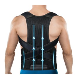 TEKOMVO Posture Corrector for Women and Men, Back Brace Adjustable Back Straightener Support for Upper Back XL(37"-42")