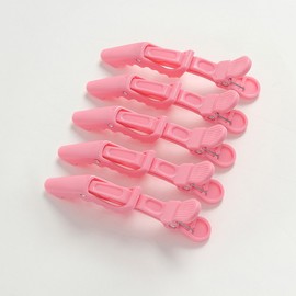 Style Crocodile hair pin 5p set Hair fixing beauty pin / 스타일 악어 헤어 집게핀 5p세트 머리고정 미용핀
