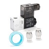 AIRIX 2V025-06 Pneumatic Solenoid Valve DC12V, 2 Way Normally Closed,