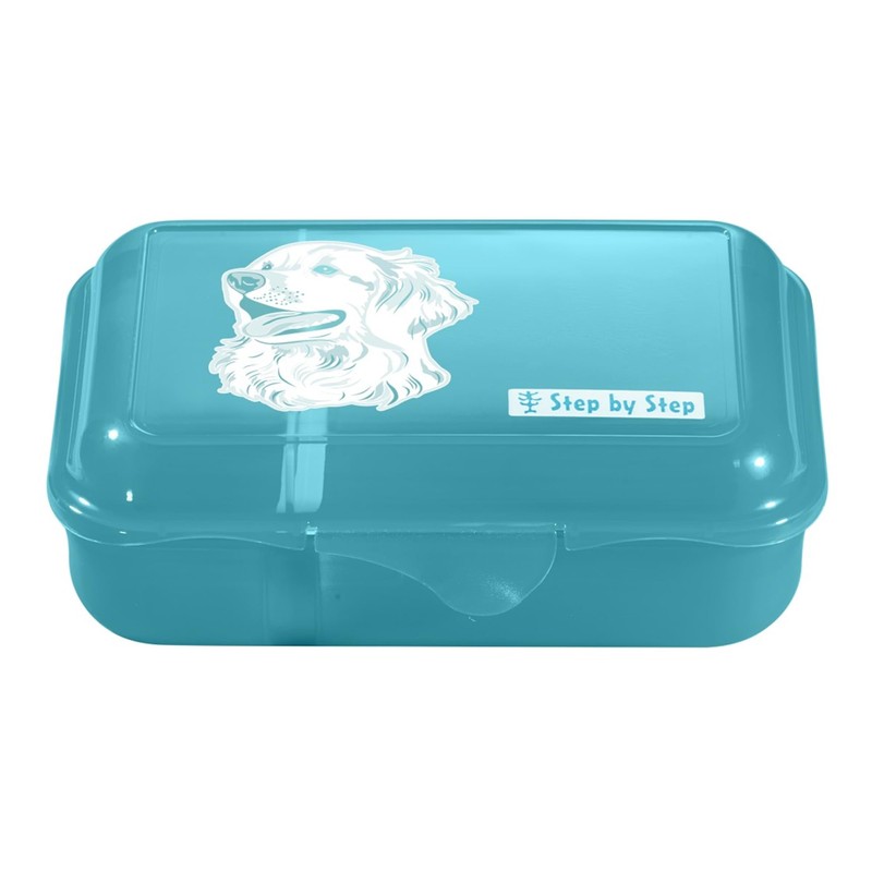 Step by Step Dog Basty Lunch Box Turquoise with Divider