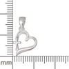 CLEVER SCHMUCK Cross Necklace in Heart Silver 19 mm &