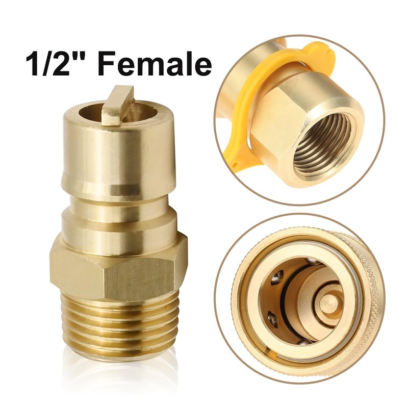 ZUDKSUY 1/2" Gas Quick Connect Kit, LP Gas Quick Connect