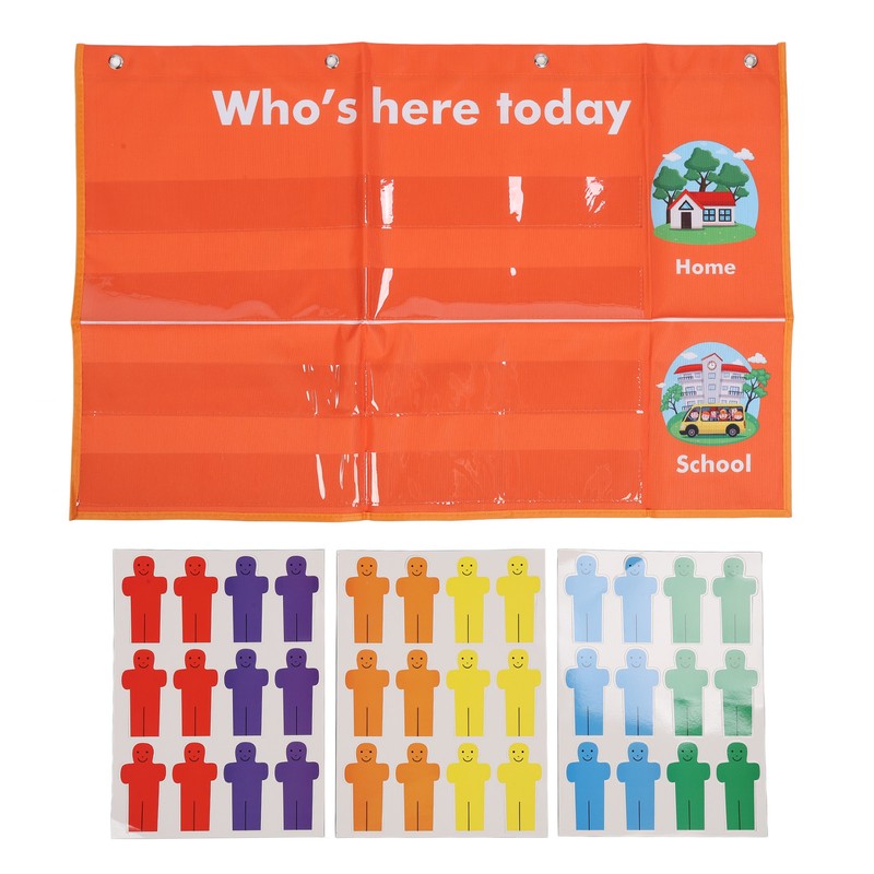 Attendance Pocket Chart with Large Cards Daily Schedule Classroom Management