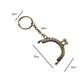 Leadigol 6PCS Purse Frame, Bag Clasp Lock, Bronze Purse Kiss Lock Clasp, DIY Handle Bag Sewing Craft, Retro Kiss Lock Frames, Metal Coin Frame Clasp