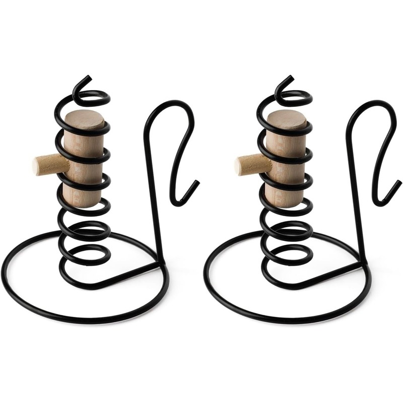 Spiral Candle Holder Set of 2, Primitive Courting Style or