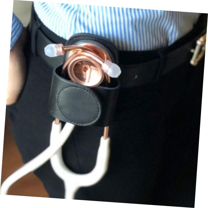 CIYODO 2 pcs Stethoscope Holder Clip Portable Leather Stethoscope Case
