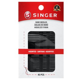 SINGER 01125 Agujas de mano surtidas - Betweens, Chenille, Zurcidoras, Bordado, Sharps y Tapicería, Tamaños surtidos, 45 unidades