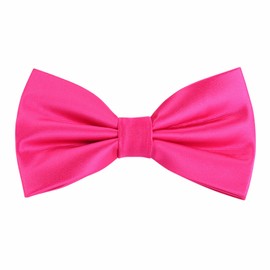 Alizeal Pre-tied Adjustable Bow Tie for Men Formal Solid Tuxedo Bow Tie, Hot Pink