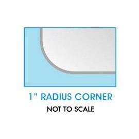 28" Square Clear Glass Table Top 1/2" Thick" Beveled Edge