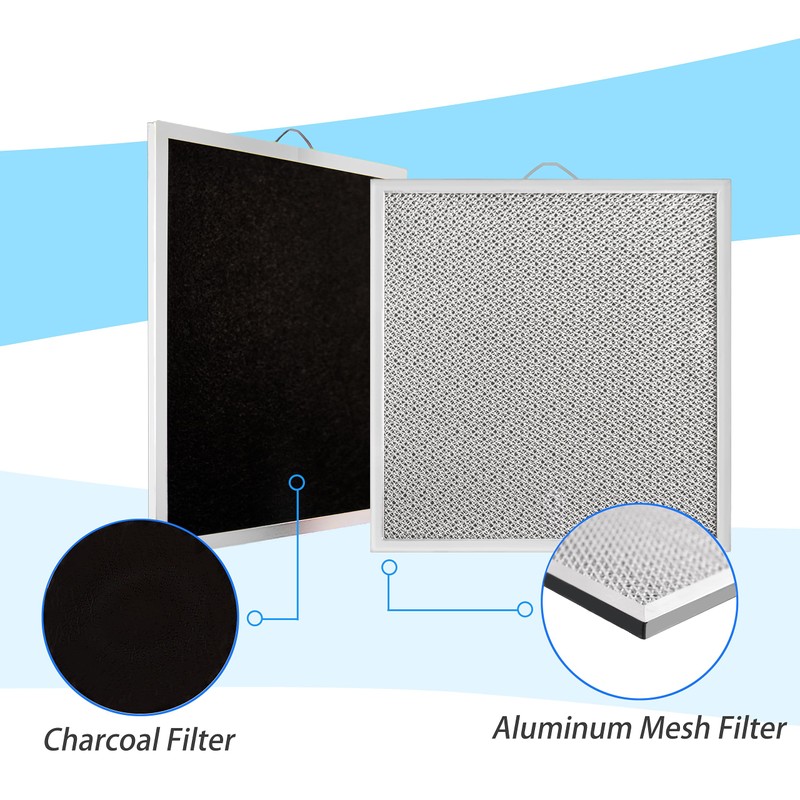 99010317 Charcoal Filter, For Broan Range Hood（11.81X 11.33X 0.4 in）-