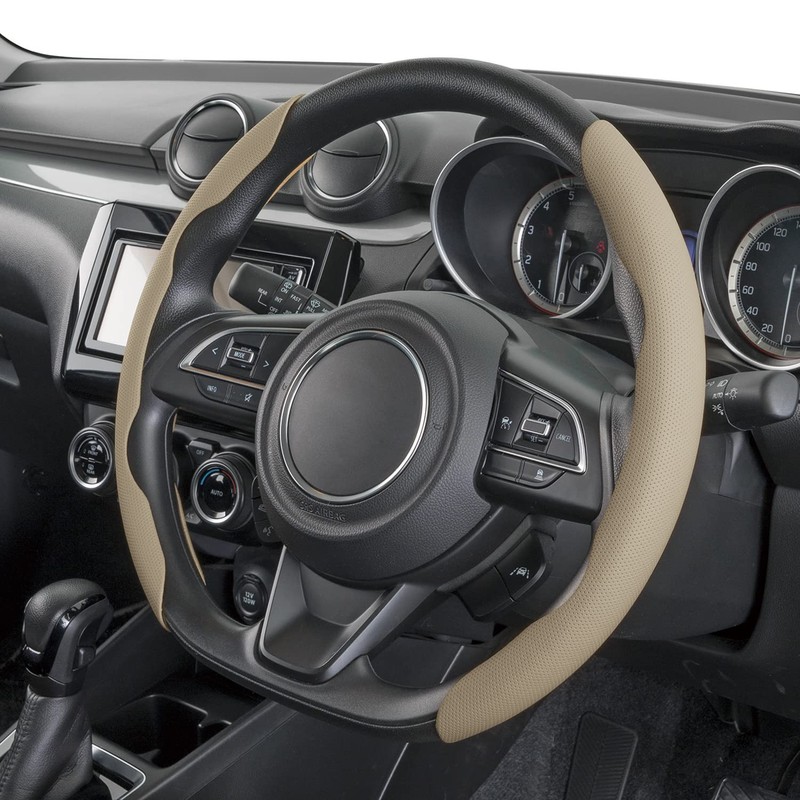 Bonform 6930-15BE Steering Wheel Cover, QK Dimple Leather, Easy to