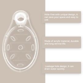 2PCS Shower Rail Soap Holder, Bathroom Soap Holder, ABS Shower Soap Dish, Shower Soap Tray Clip On Reusable Clear Shower Soap Tray Clip On, 16.9 * 9.5 * 2.5cm