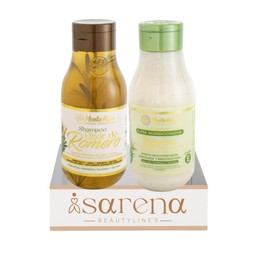 Isarena Beautylines 2 Pack Shampoo y acondicionador romero herbal Menta hair 550ml Isarena Beautyline´s Vegan - Organic, ideal para decoloraciones y alisado Hair Shampoo free-sulfate