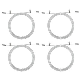 PATIKIL 10Ft Speed Jump Rope Replacement Cable, 4 Pcs 2.5mm Professional Skipping Rope Steel Wire Replace for High Speed Jump Ropes, White