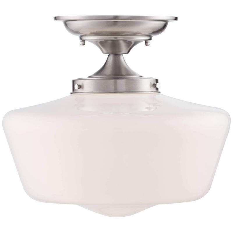 Regency Hill Floating Rustic Farmhouse Ceiling Light Semi Flush-Mount Fixture