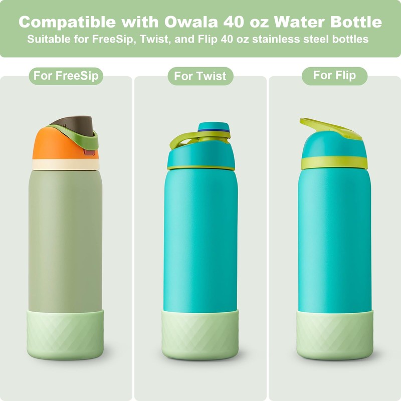 Alwenid 2PCS Silicone Water Bottle Boot for Owala 40 Oz,