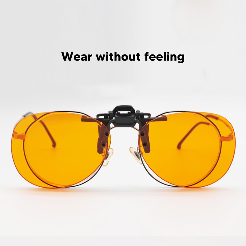 Gafas con Clip de Bloqueo de Luces Azules, Lente Naranja