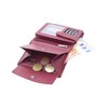 Wallet with outside lock LEAS, Genuine Leather, red - ''LEAS