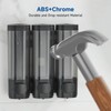 Shampoo and Conditioner Dispenser,Shower Soap Dispenser 3 Chamber No Drill